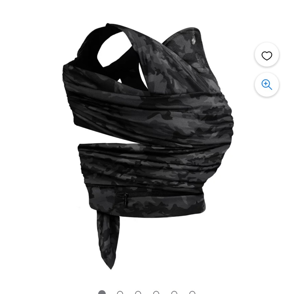 Boppy Baby CarrierComfyFit | Black Camo with Waist Pocket| Hybrid Wrap